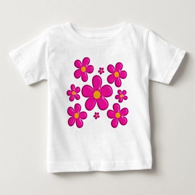 T-shirts Elemento de cor-de-rosa (Frente)