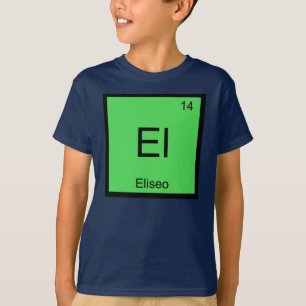 T-shirts Elemento de Química de Nome Eliseo Mesa periódica