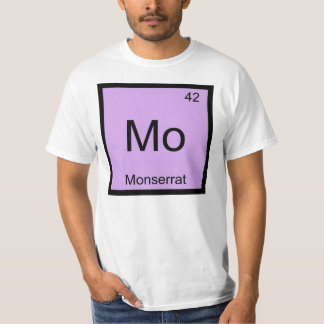 T-shirts Elemento Químico Nome Monserrat Tabela Periódica