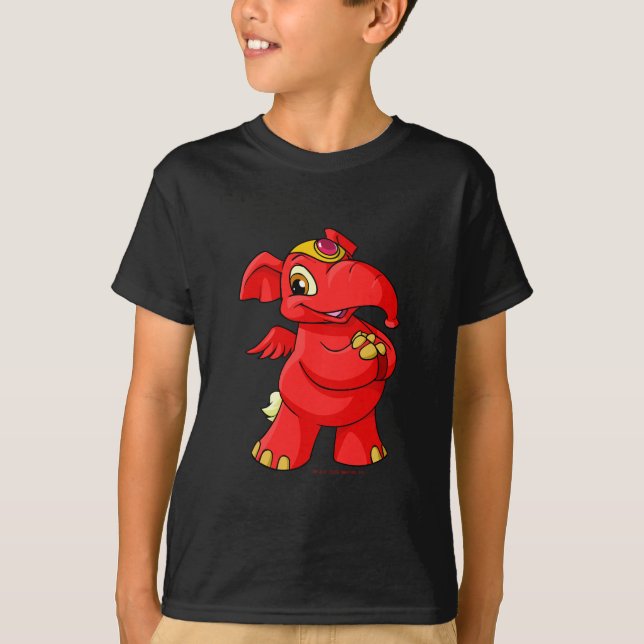 T-shirts Elephante vermelho alegre (Frente)