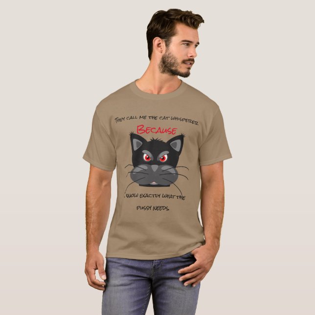 T-shirts Eles me chamam de o sussurrador de gatos (Frente Completa)