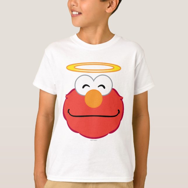 T-shirts Elmo Smiling Face com Halo (Frente)