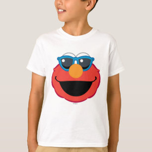 T-shirts Elmo Sorrindo Rosto com Óculos Solares