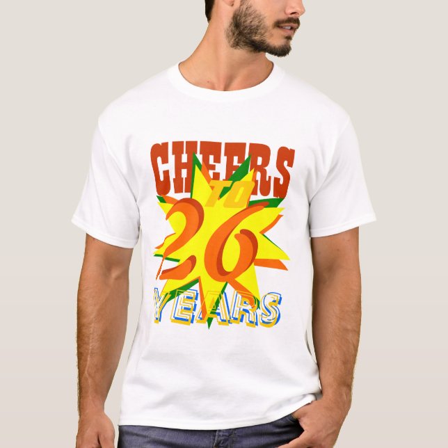 T-shirts Elogios a 26 anos (Frente)