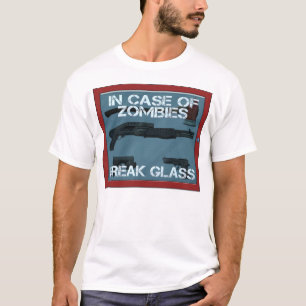 T-shirts Em caso do vidro da ruptura dos zombis