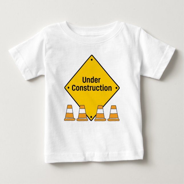 T-shirts Em Construção com Cones (Frente)