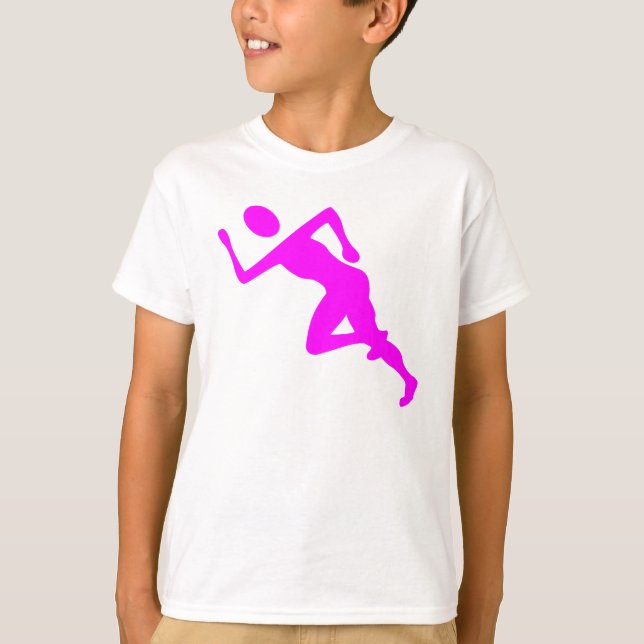 T-shirts Em execução - Magenta (Frente)