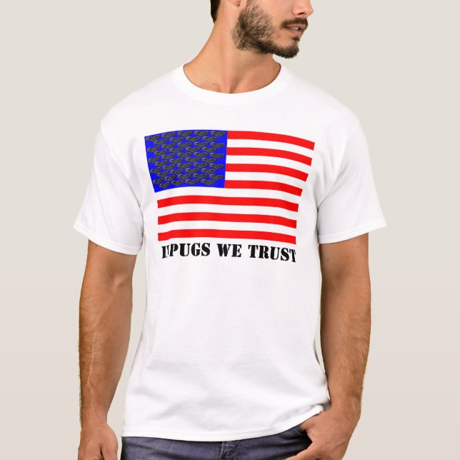 T-shirts Em Pugs Confiamos (Frente)