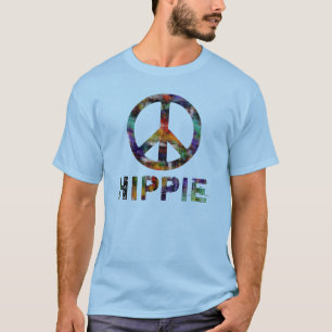 T-shirts Em uma palavra: Sinal de paz do Hippie