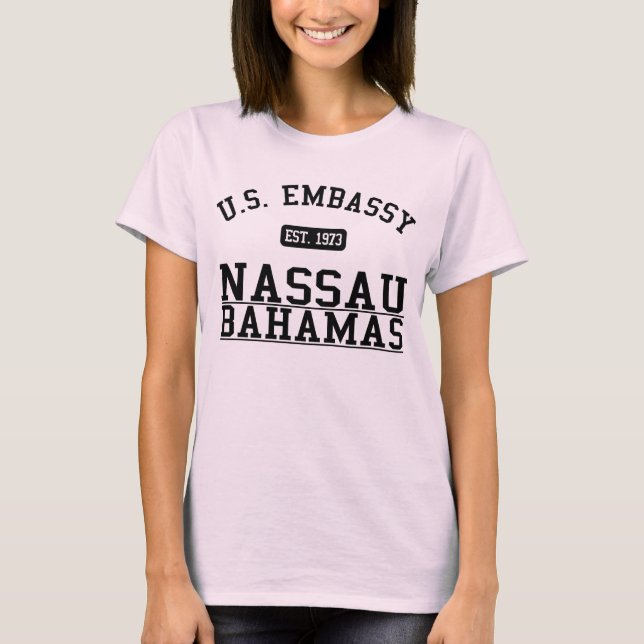 T-shirts Embaixada Nassau, Commonwealth das Baamas (Frente)