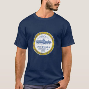 T-shirts Emblema de Boston, Massachusetts