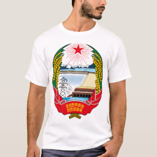T-shirts emblema norte de Coreia