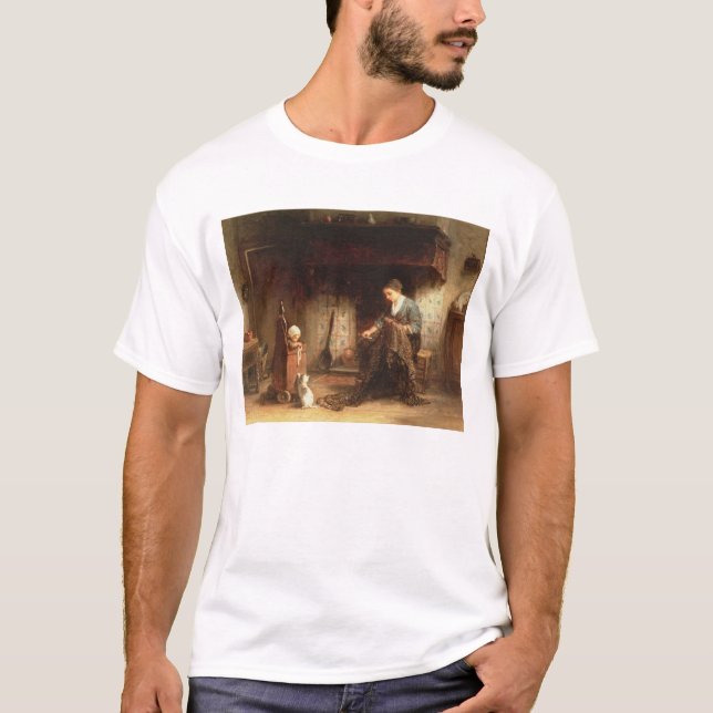 T-shirts Emendando as redes (óleo no painel) (Frente)