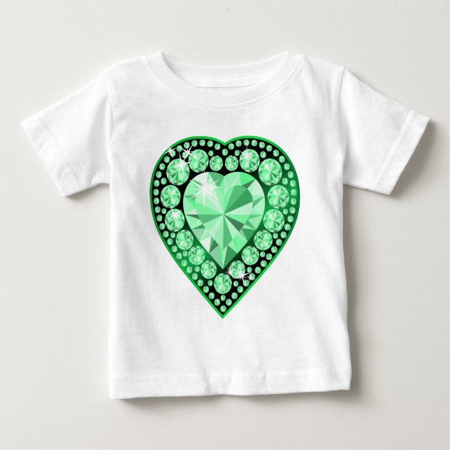 T-shirts Emerald Gem Heart (Frente)
