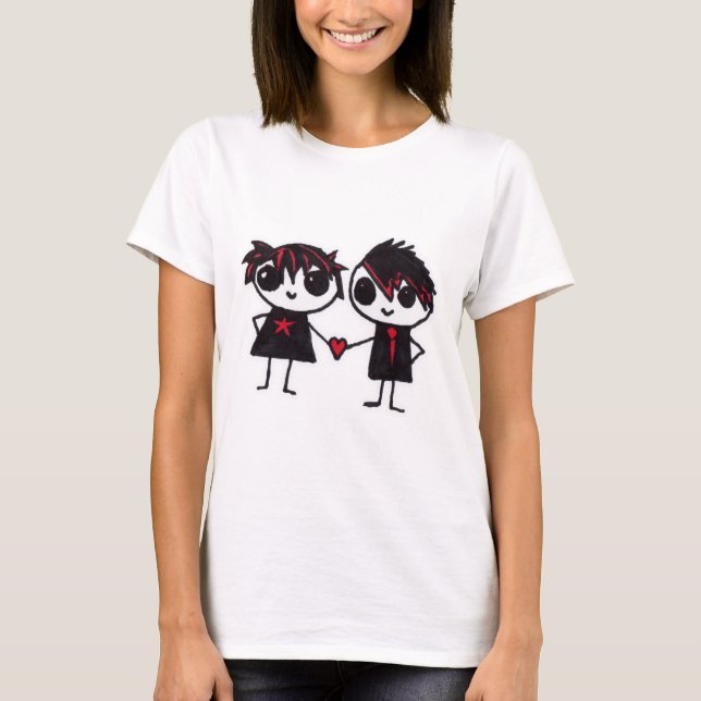 T-shirts Emo no amor (Frente)