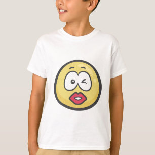 T-shirts Emoji: Beijando a cara