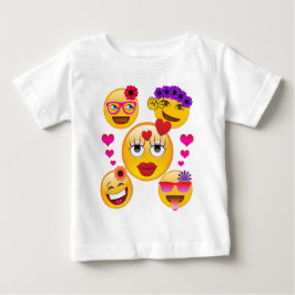 T-shirts Emoji bonito enfrenta para miúdos e adultos