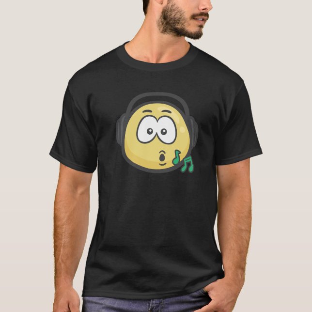 T-shirts Emoji: Cara da música (Frente)