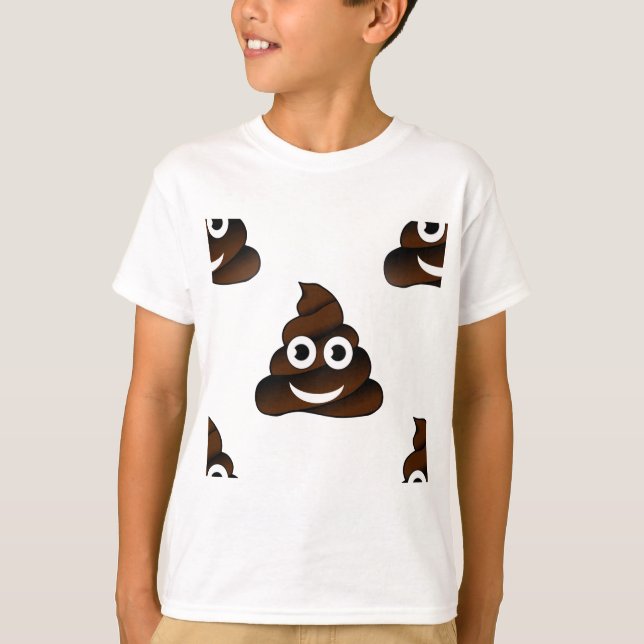 T-shirts emoji de cocô engraçado (Frente)