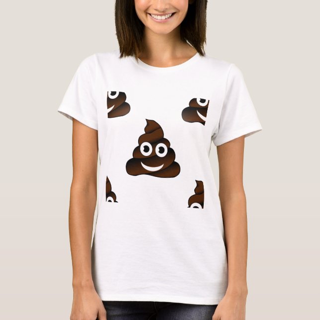 T-shirts emoji de cocô engraçado (Frente)