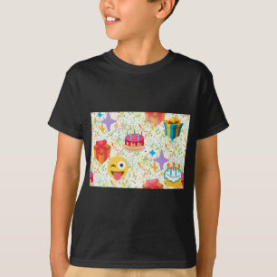T-shirts emoji do feliz aniversario