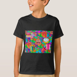 T-shirts emoji do tombadilho do feliz aniversario