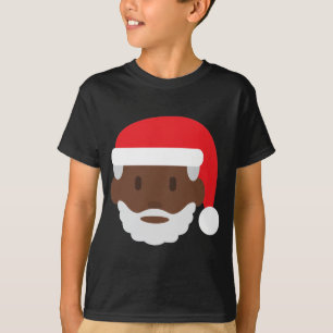 T-shirts emoji preto de Papai Noel