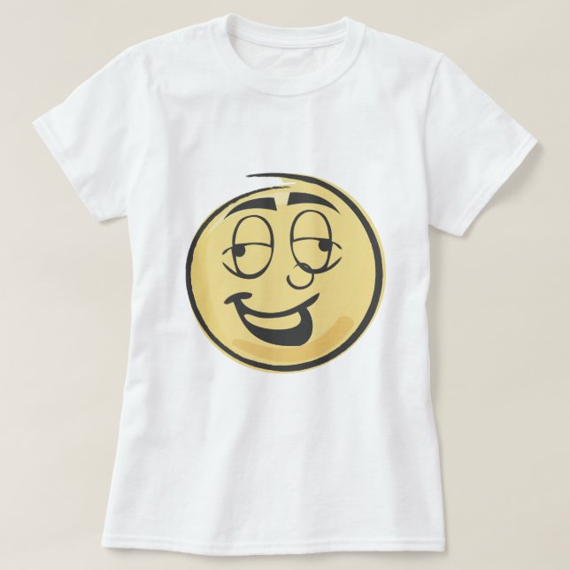 T-shirts Emoji retro bêbedo (Frente do Design)