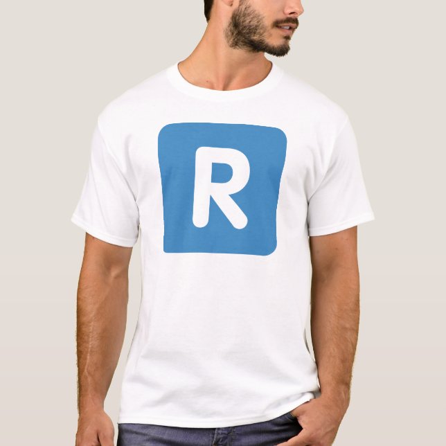 T-shirts Emoji Twitter Letter R (Frente)