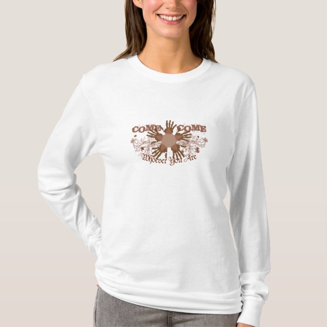 T-shirts Encapuçado longo-sleeved para mulheres (Frente)