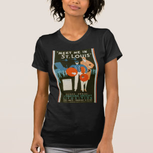 T-shirts Encontre-me no poster das viagens vintage de St