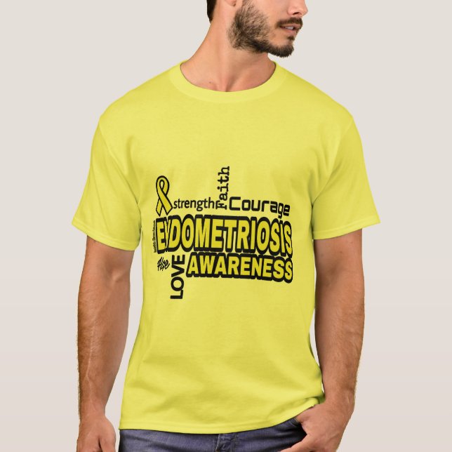 T-shirts Endometriose das palavras… (Frente)