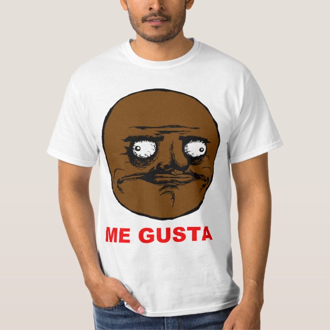 T-shirts Enegreça-me cara Meme da raiva de Gusta (Frente)
