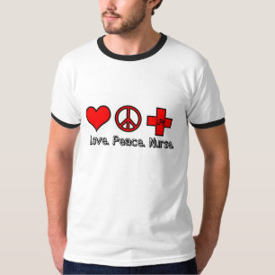 T-shirts Enfermeira da paz do amor, LPN