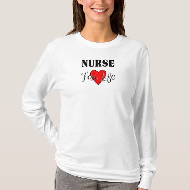 T-shirts Enfermeira para a vida (Frente)