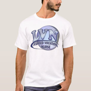 T-shirts ENFERMEIRO VOCACIONAL LICENCIADO DO Logotipo Azul 