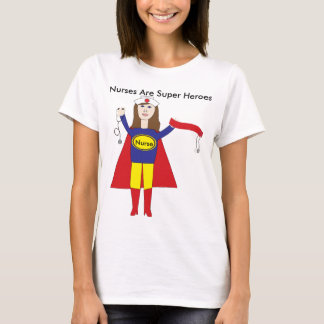 T-shirts Enfermeiros Super Heroes (Brunette)