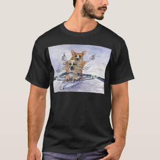 T-shirts Enfileiramento do cão do Corgi de Galês