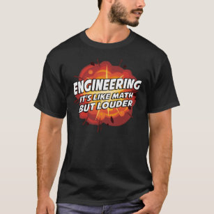 T-shirts Engenharia - É como Matemática, mas mais alto