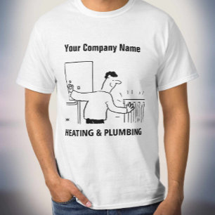 T-shirts Engenheiro de Aquecimento e Serviços de Canalizaçã