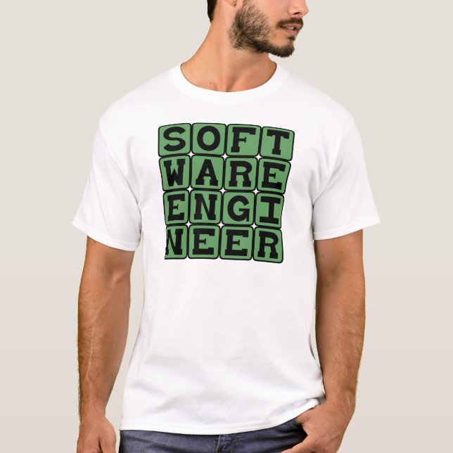 T-shirts Engenheiro de Software, Profissão de Computador (Frente)