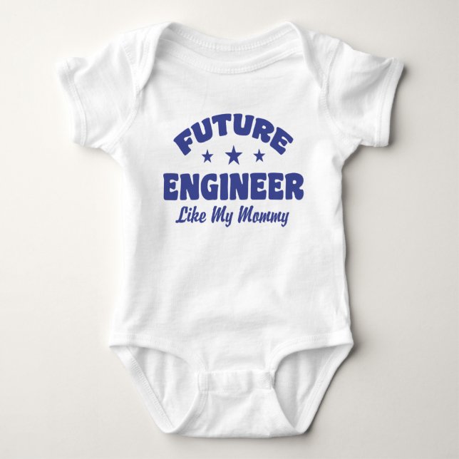 T-shirts Engenheiro Futuro Como Minha Mamãe (Frente)