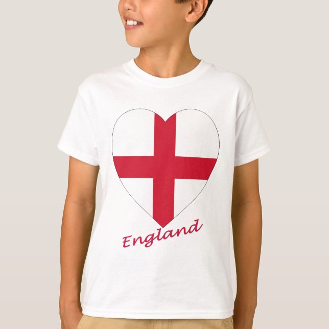 T-shirts England Flag Heart (Frente)