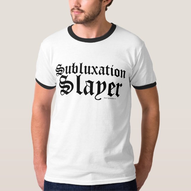 T-shirts Engraçada camada de subluxo do Chiropractor PERSON (Frente)