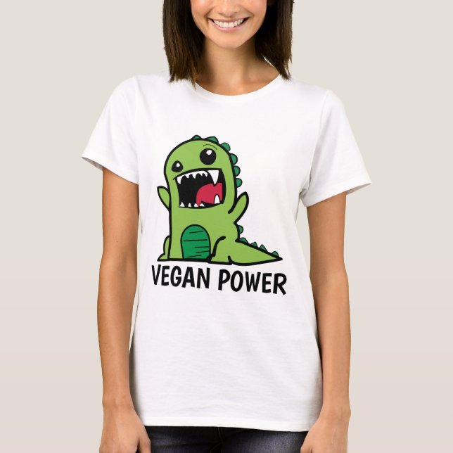 T-shirts engraçadas com energia VEGAN (Frente)