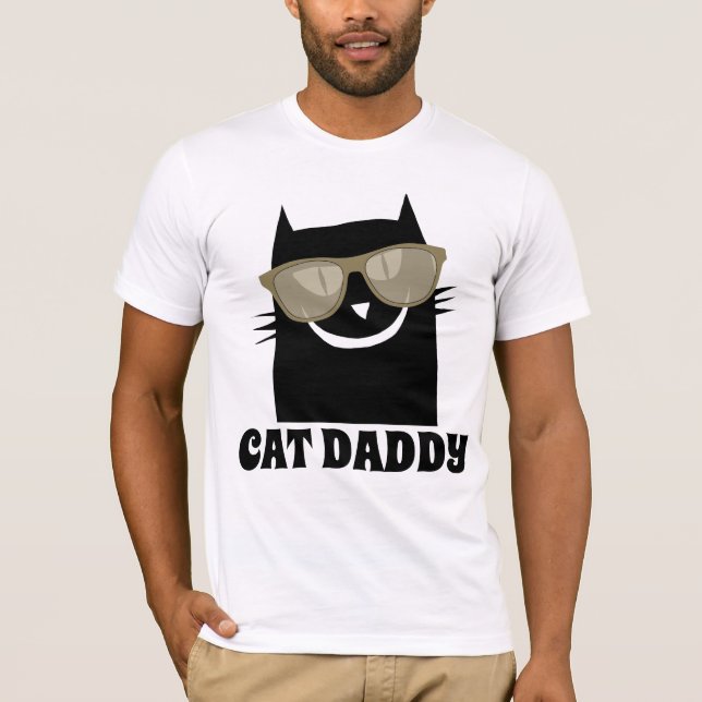 T-shirts engraçadas com PAI CAT (Frente)