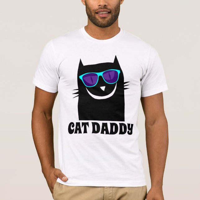 T-shirts engraçadas com PAI de CAT (Frente)