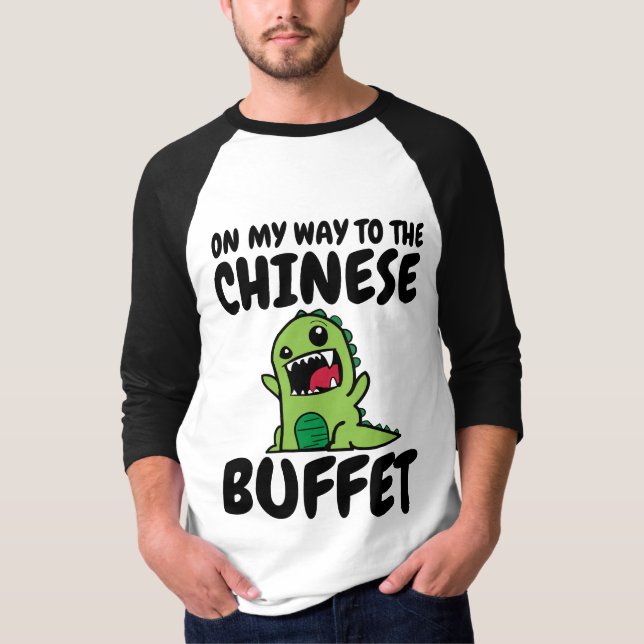 T-shirts engraçadas de BUFFET CHINÊS (Frente)