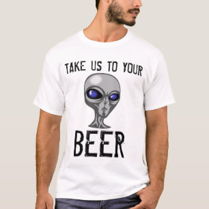 T-shirts engraçadas de CERVEJA, Alienígena
