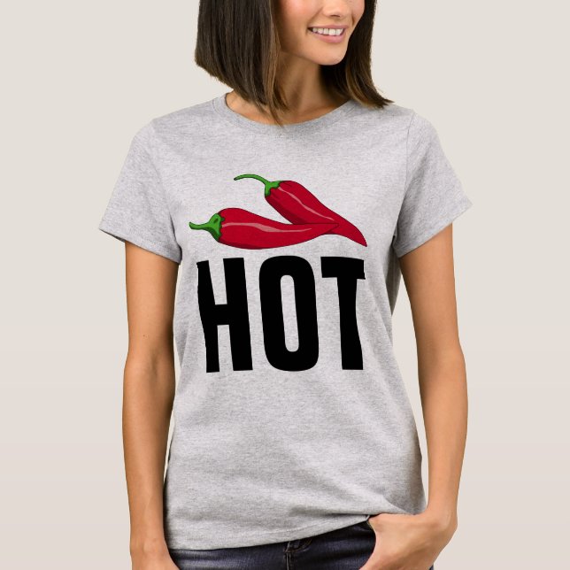 T-shirts engraçadas de PEPPER QUENTE (Frente)